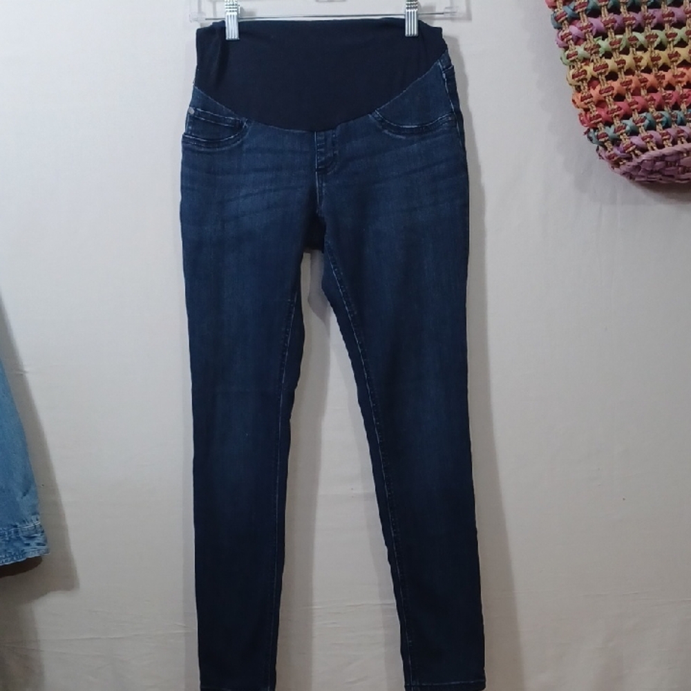 Indigo Blue Women's Dark Wash Maternity Jeggings
